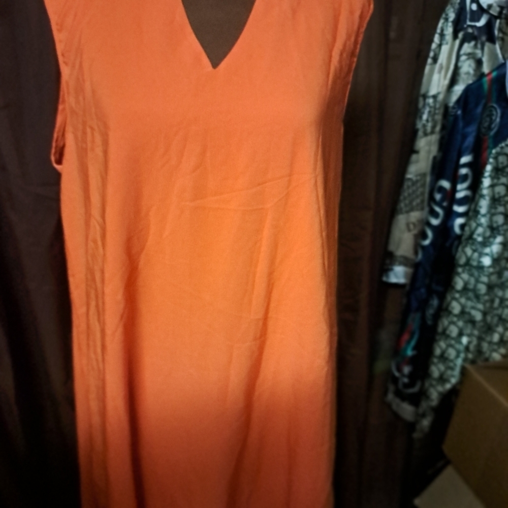 Orange Sleeveless Dress